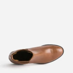 Chelsea boots ERAM FLEX cognac en cuir