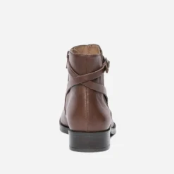 Chelsea boots ERAM FLEX cognac en cuir avec bride