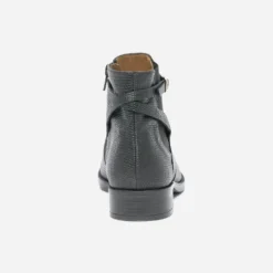 Chelsea boots ERAM FLEX noir cuir embossé à bride