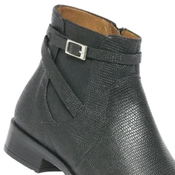 Chelsea boots ERAM FLEX noir cuir embossé à bride