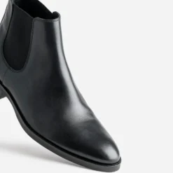 Chelsea boots ERAM FLEX noir en cuir