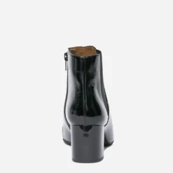 Chelsea boots ERAM FLEX noir en cuir verni