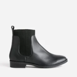 Chelsea boots ERAM FLEX noir en cuir