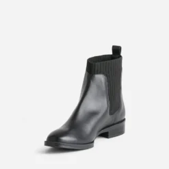 Chelsea boots ERAM FLEX noir en cuir