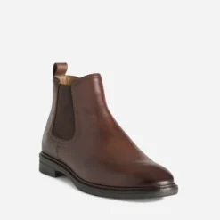 Chelsea boots marron cuir
