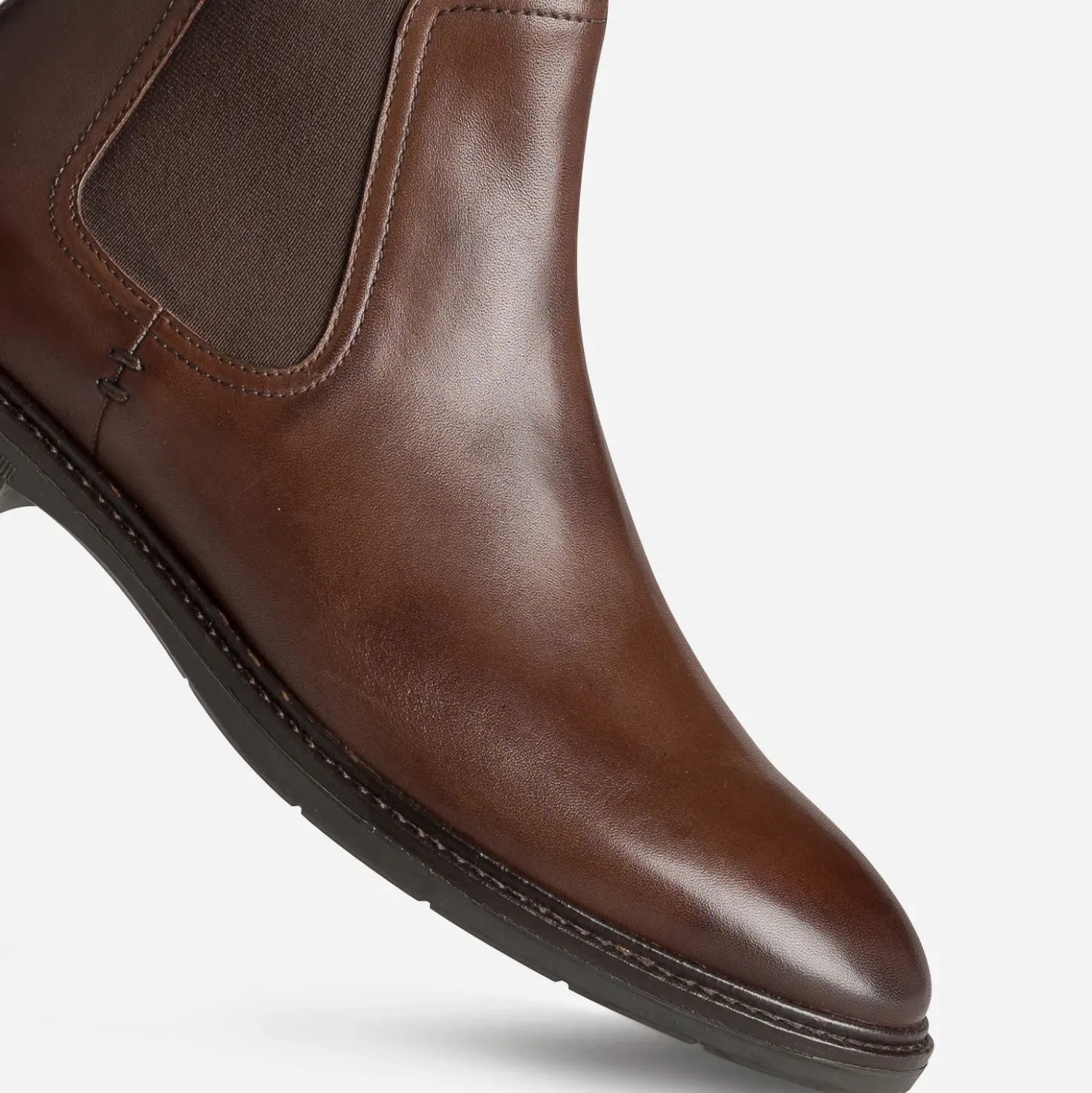 Chelsea boots marron cuir