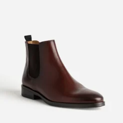 Chelsea boots marron cuir