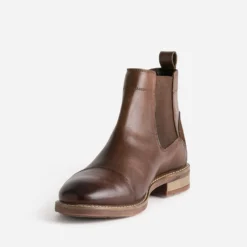 Chelsea boots marron cuir