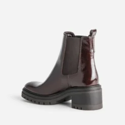 Chelsea boots marron cuir glacé