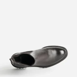 Chelsea boots marron cuir semelle crantée