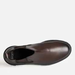 Chelsea boots marron cuir semelle crantée