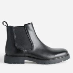 Chelsea boots noir cuir semelle crantée