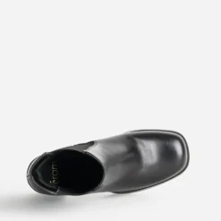 Chelsea boots noir cuir à talon