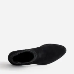 Chelsea boots noir cuir velours