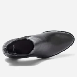 Chelsea boots noir en cuir éco-conçu