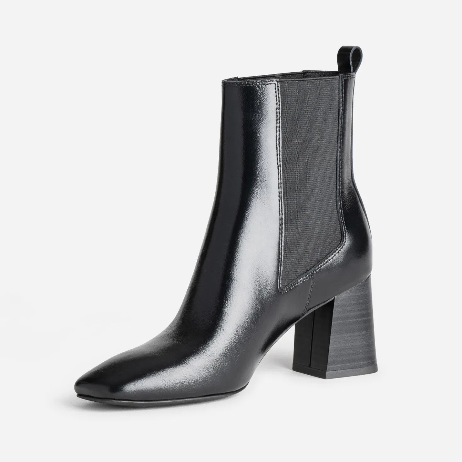 Chelsea boots à talon noir cuir