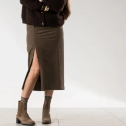 Chelsea boots taupe cuir velours