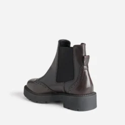 Chelsea boots TEXTO bordeaux cuir semelle crantée
