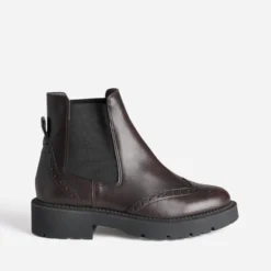 Chelsea boots TEXTO bordeaux cuir semelle crantée