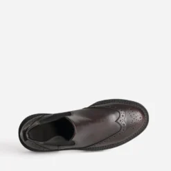 Chelsea boots TEXTO bordeaux cuir semelle crantée