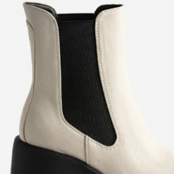 Chelsea boots TEXTO écru