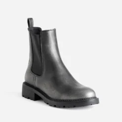 Chelsea boots TEXTO gris métallisé