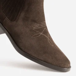 Chelsea boots TEXTO marron cuir velours