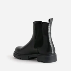 Chelsea boots TEXTO noir éco-conçu en cuir
