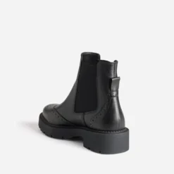 Chelsea boots TEXTO noir cuir semelle crantée