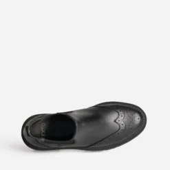 Chelsea boots TEXTO noir cuir semelle crantée