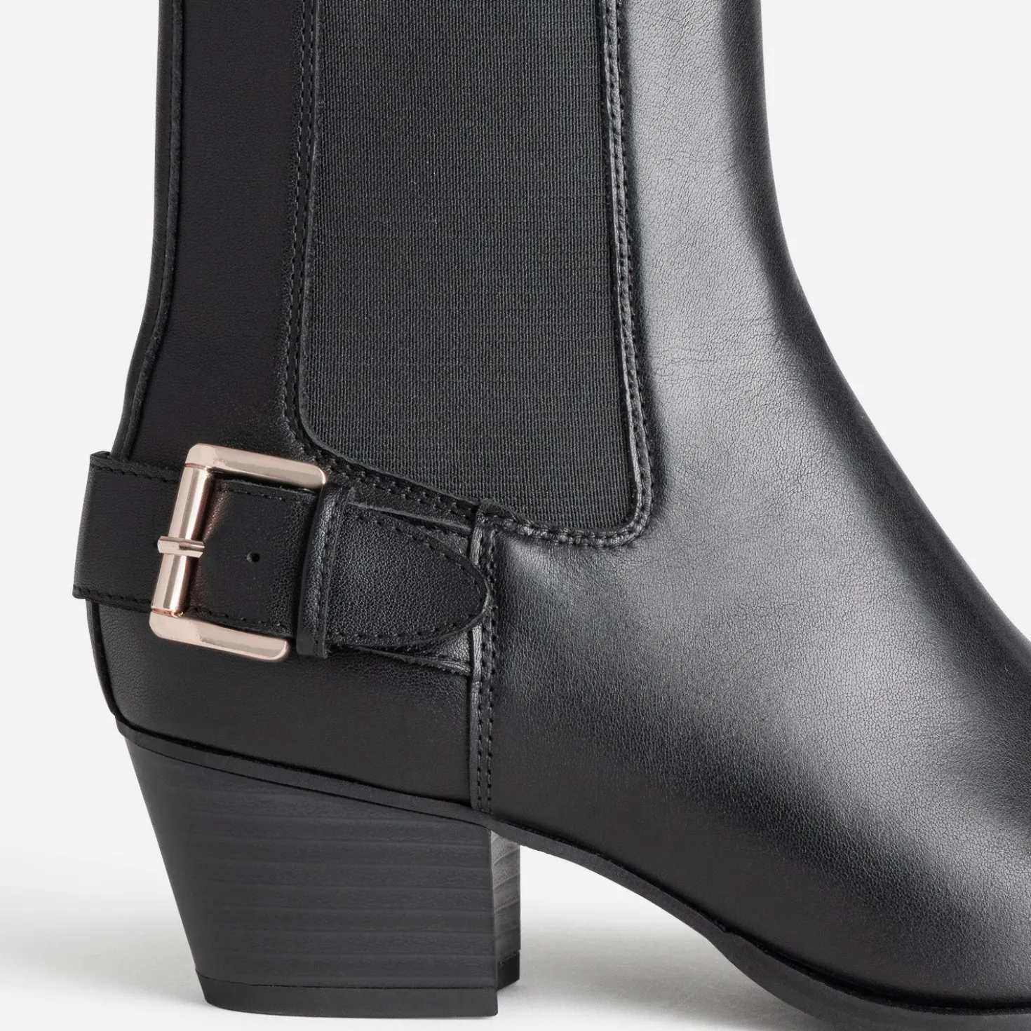Chelsea boots TEXTO noir cuir esprit motard