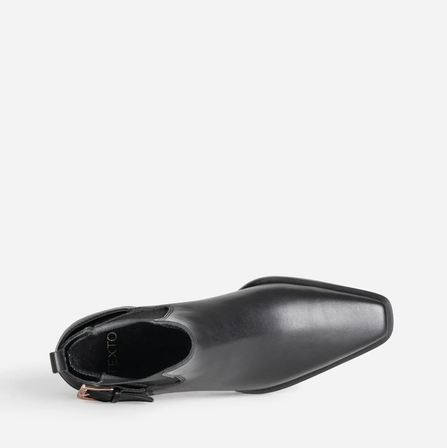 Chelsea boots TEXTO noir cuir esprit motard