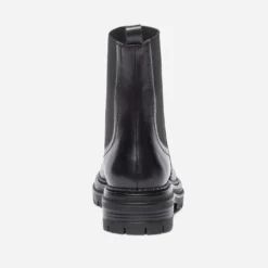 Chelsea boots TEXTO noir en cuir à semelle crantée