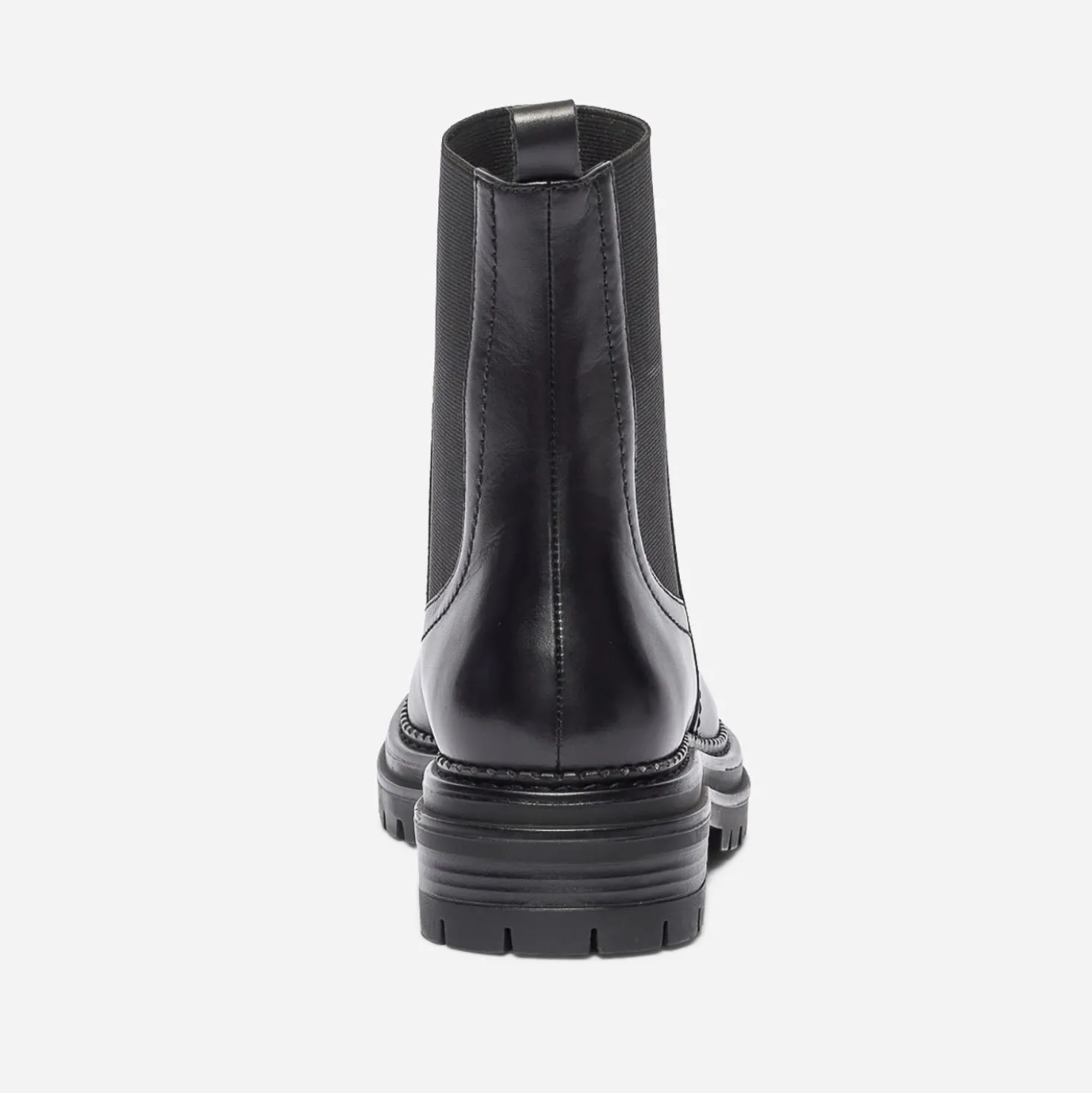 Chelsea boots TEXTO noir en cuir à semelle crantée