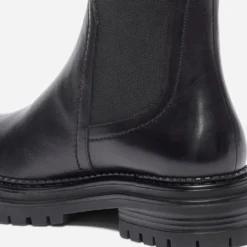 Chelsea boots TEXTO noir en cuir à semelle crantée