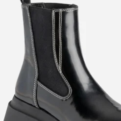 Chelsea boots TEXTO noir glacé cranté