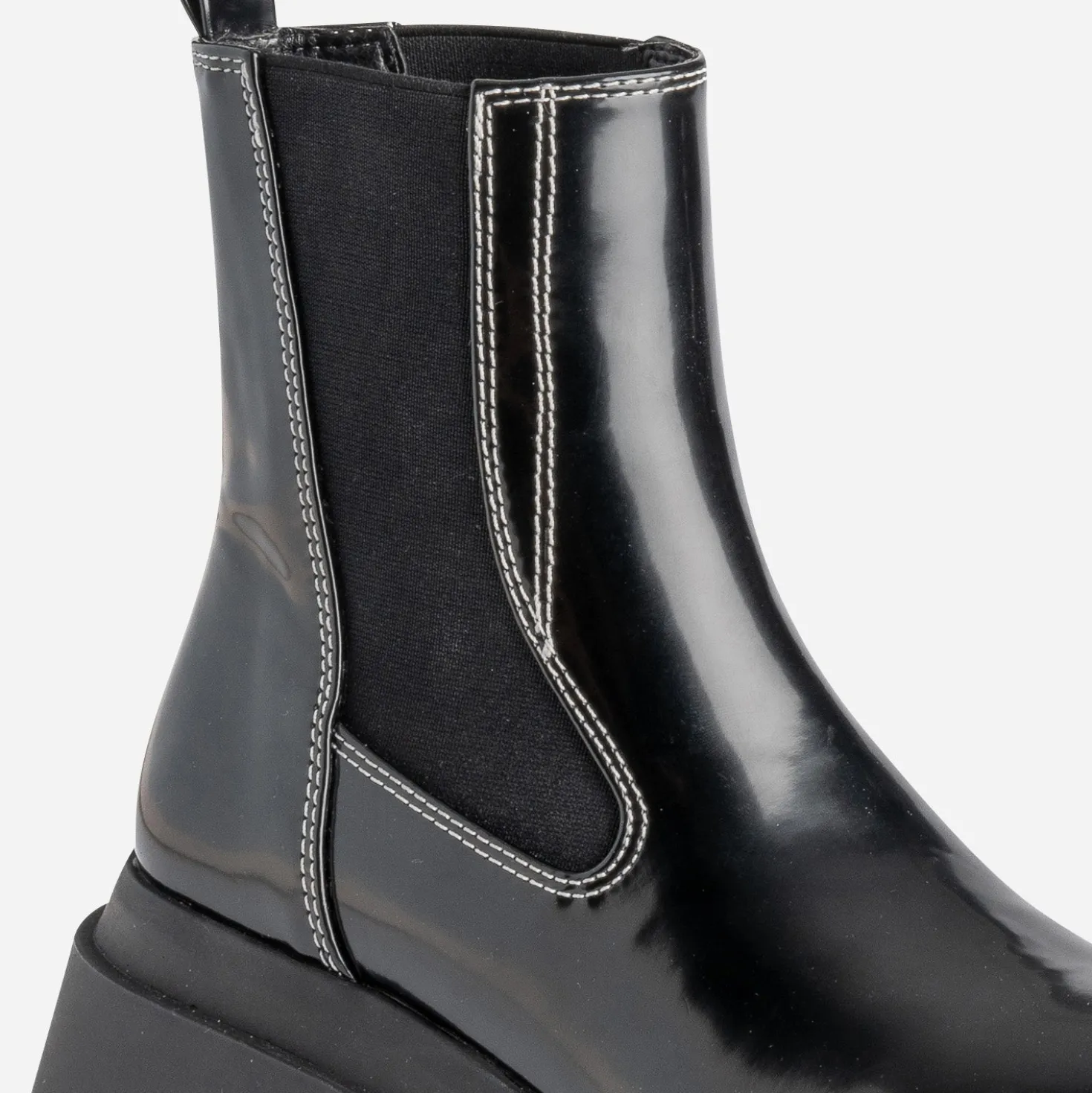 Chelsea boots TEXTO noir glacé cranté