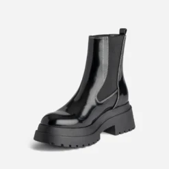 Chelsea boots TEXTO noir glacé cranté
