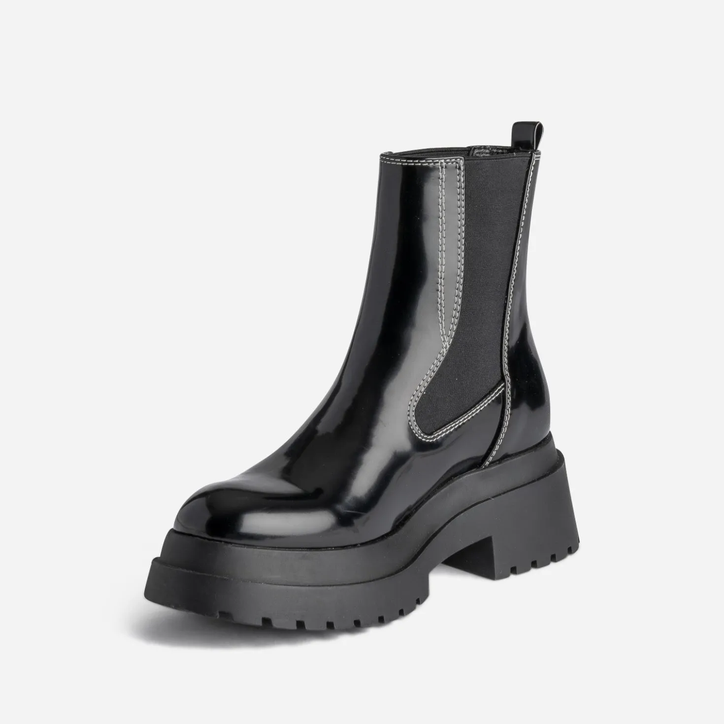 Chelsea boots TEXTO noir glacé cranté