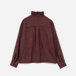 Chemise ERAM WEAR bordeaux à col Victorien
