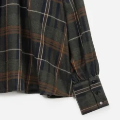 Chemise ERAM WEAR kaki motif carreaux