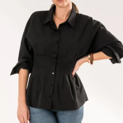 Chemise ERAM WEAR noire cintrée