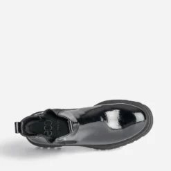 Cheslea boots TEXTO noir verni éco-conçu