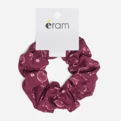 Chouchou bordeaux motif cachemire - Sélection Octobre Rose