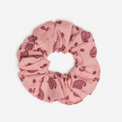 Chouchou rose motif cachemire - Sélection Octobre Rose
