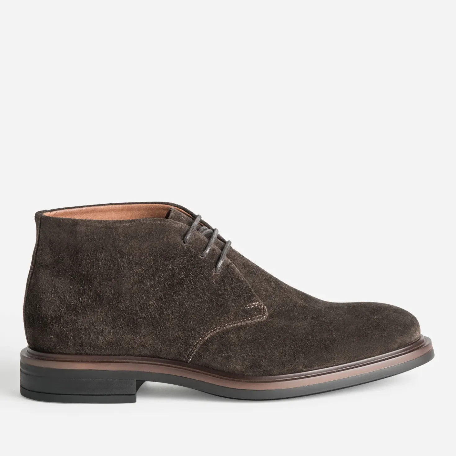 Chukka boots marron cuir velours