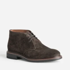 Chukka boots marron cuir velours