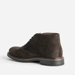 Chukka boots marron cuir velours