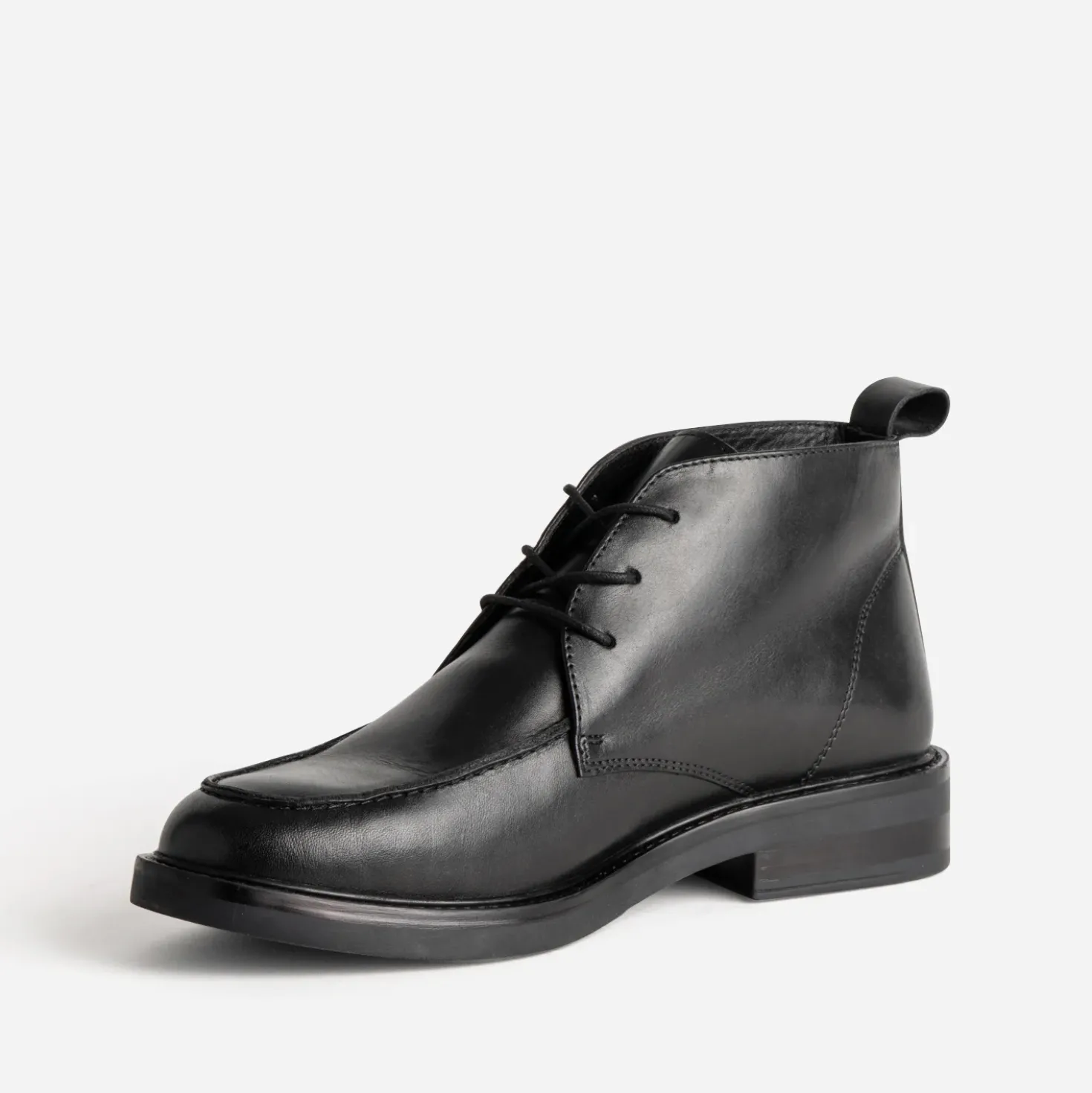 Chukka boots plateau noir cuir