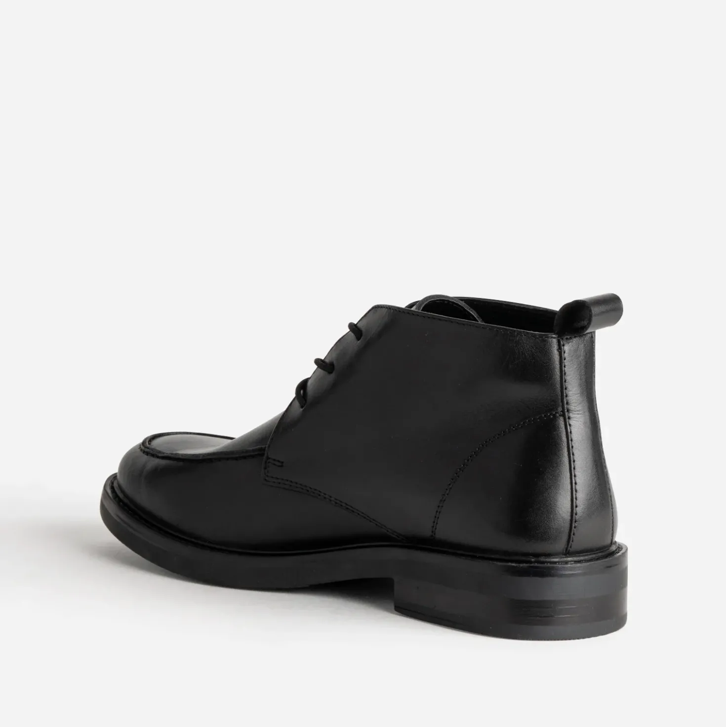 Chukka boots plateau noir cuir